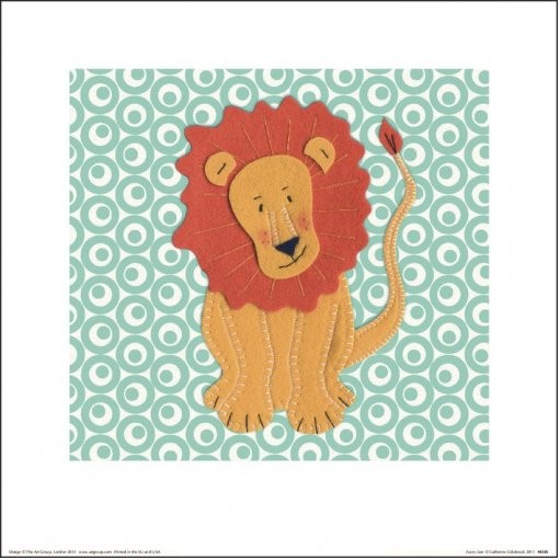Umělecký tisk Catherine Colebrook - Fuzzy Lion