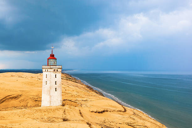 Fotografie Rabjerg mile a lighthouse on the Danish coast, TT, 40x26.7 cm
