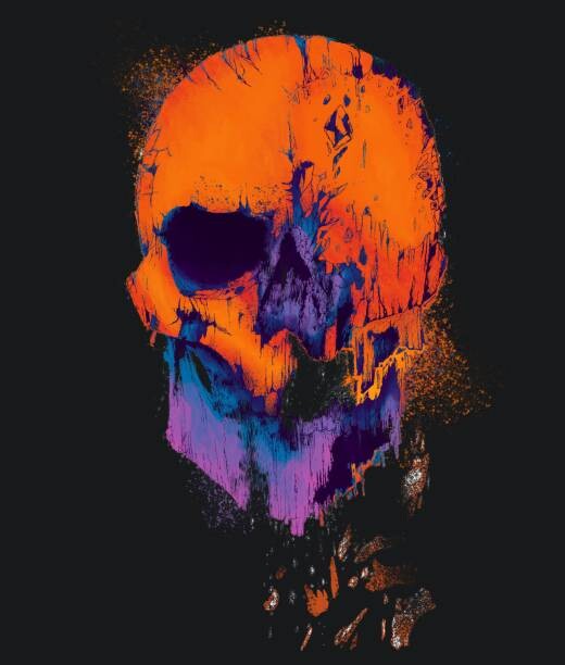 Ilustrace Skull, OsakaWayne Studios, 35x40 cm
