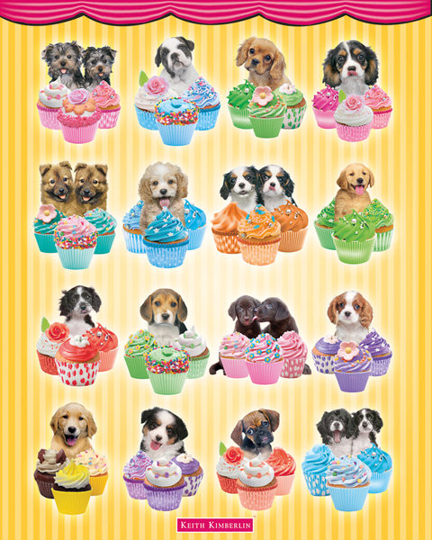 Poster Keith Kimberlin - Puppies Cupcakes