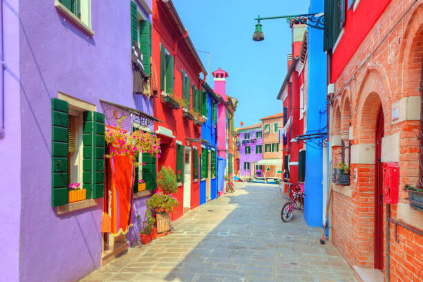 Fotografie Colorful houses on Burano island, near, NiseriN, 40x26.7 cm