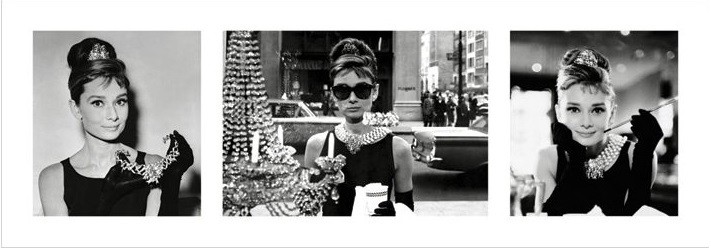 Kunstdruk Audrey Hepburn - Breakfast at Tiffany's Triptych