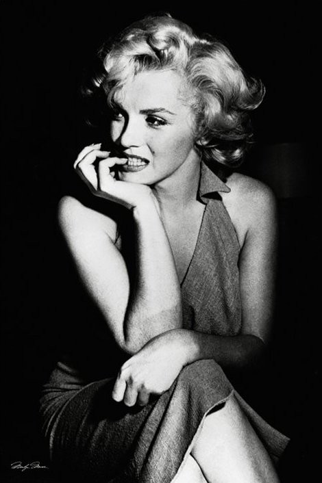Gerahmte Poster Marylin Monroe - Sitting