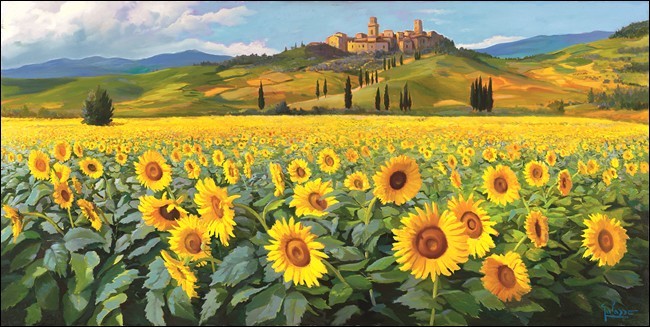 Umělecký tisk Girasoli