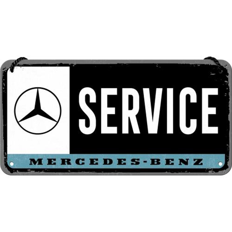 Plechová cedule Mercedes-Benz - Service, 10 x 20 cm