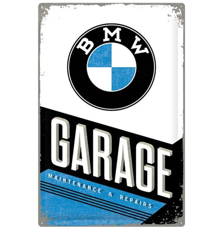 Plechová cedule BMW - Garage, 60 x 40 cm