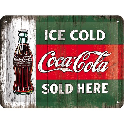 Metallschild Coca-Cola - Sold Here
