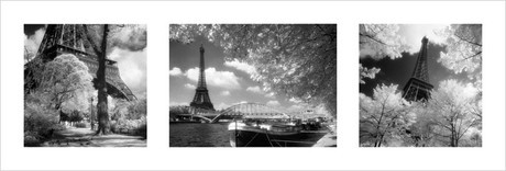 Innrammet plakat Paris - Triptych