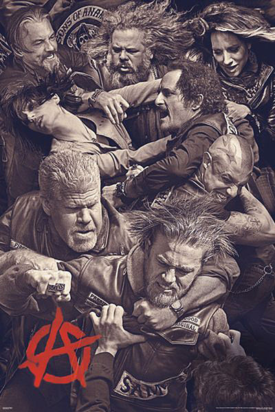 Poster incorniciato Sons of Anarchy - fighting