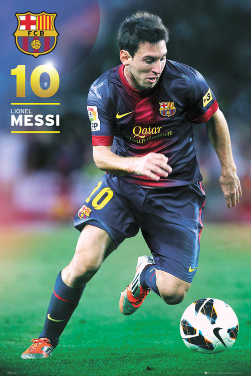 Ingelijste poster Barcelona - Messi 12/13