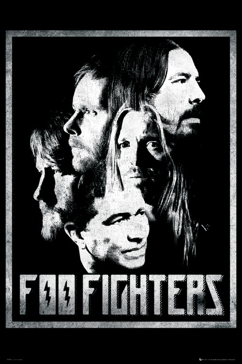 Innrammet plakat Foo Fighters - group