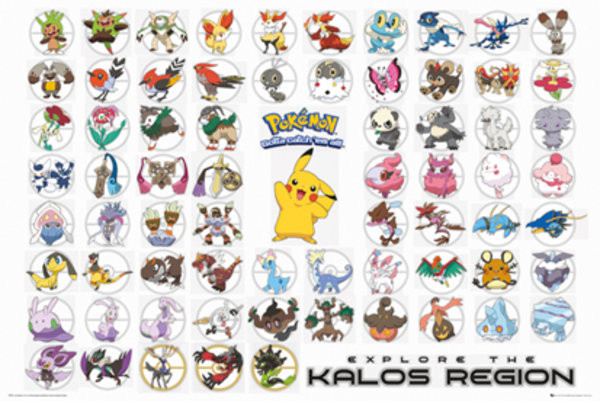 Poster Pokemon - Kalos Region