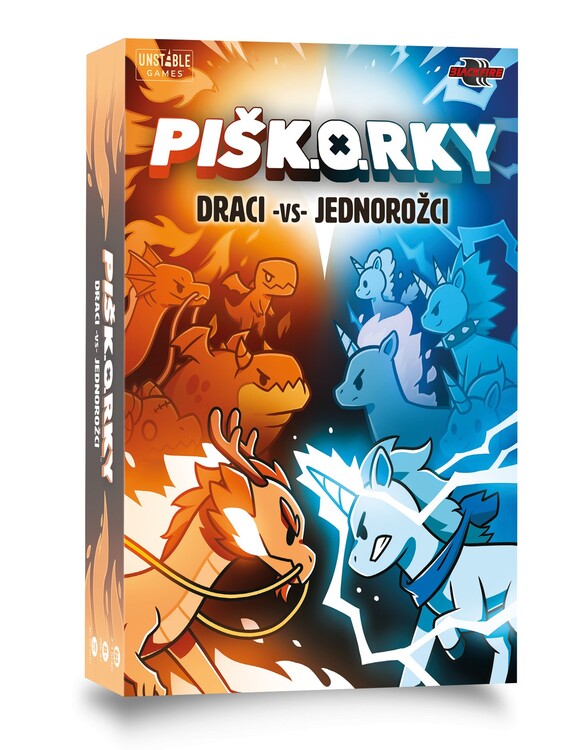 Desková hra PIŠK.O.RKY: Draci vs Jednorožci