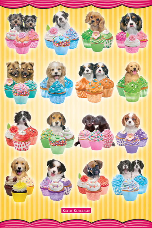 Poster Keith Kimberlin - Puppies Cupcakes