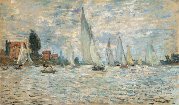 Umělecký tisk Lodě, regaty v Argenteuil, 1874