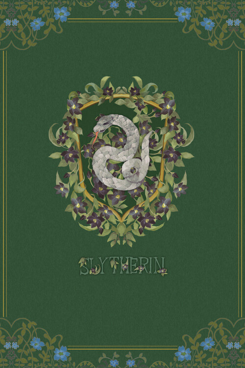 Umělecký tisk Harry Potter - Slytherin, 26.7 × 40 cm