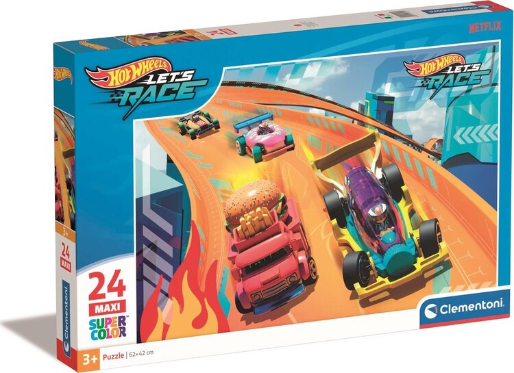 Levně Puzzle Maxi - Hot Wheels, 24 ks