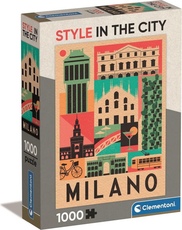 Puzzle Compact Box - Style in the City Milano, 1000 ks