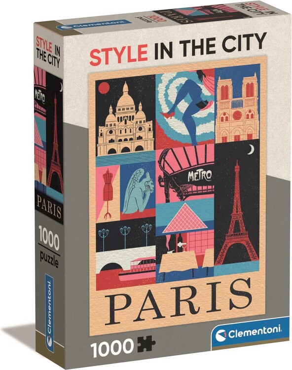 Puzzle Compact Box - Style in the City Paris, 1000 ks