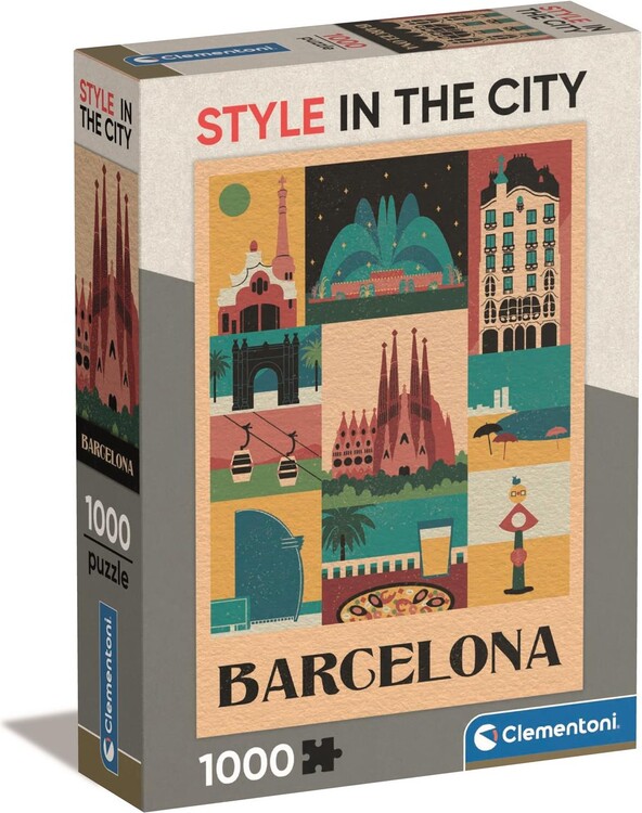 Puzzle Compact Box - Style in the City Barcelona, 1000 ks