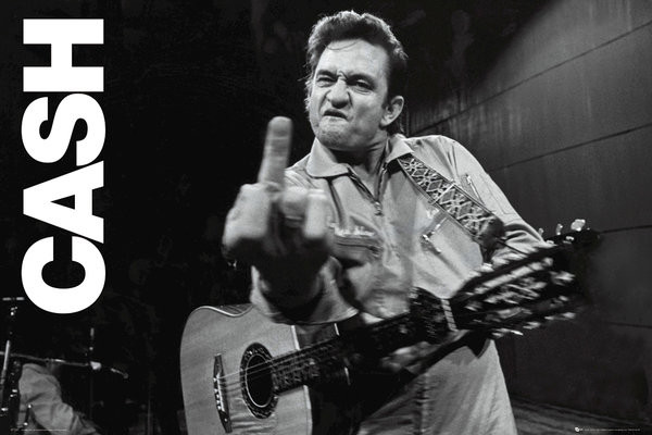 Poster incorniciato Johnny Cash - at san quentin