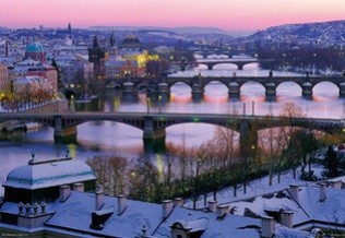 Gerahmte Poster Prague – Prague bridges
