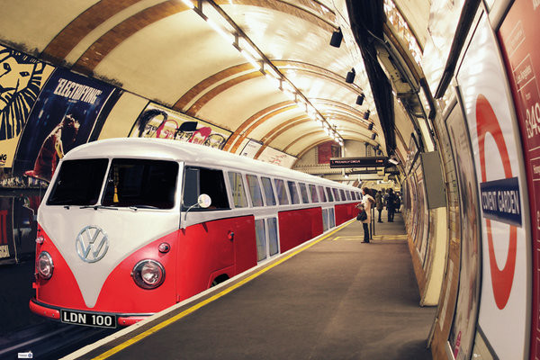 Gerahmte Poster VW Camper - tube