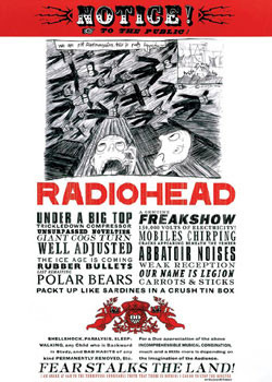 Plakát Radiohead - fear notice