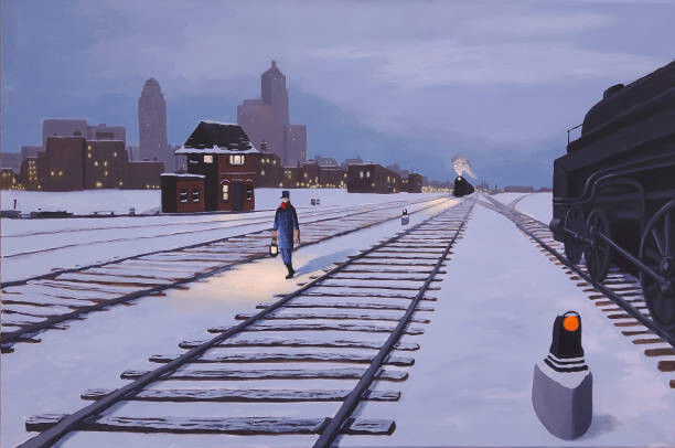 Ilustrace Toronto Rail Lands, Dave Rheaume Artist, 40 × 26.7 cm