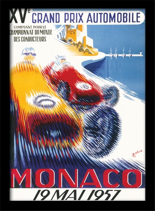 Rámovaný plakát Monaco - 6