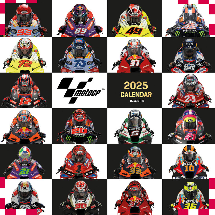 Kalendář 2025 Moto Gp, 30 x 30 cm