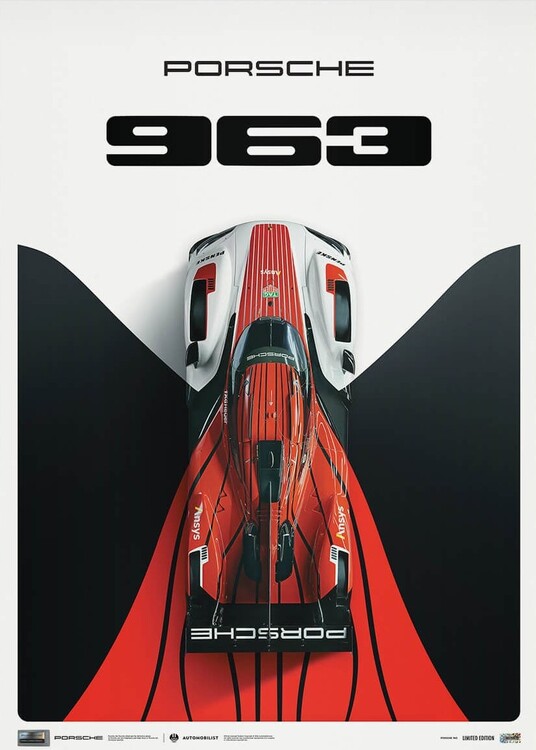 Kunstdruk Porsche 963 - 2024