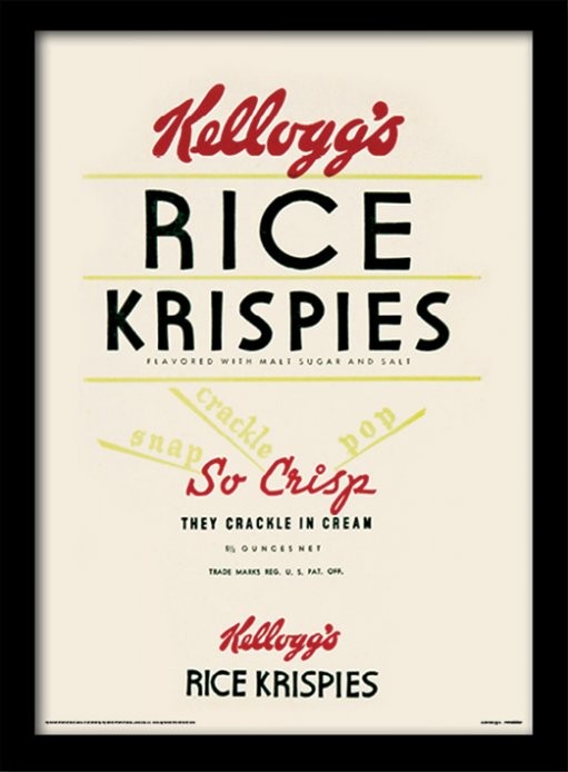 Gerahmte Poster Vintage Kelloggs - Rice Krispies