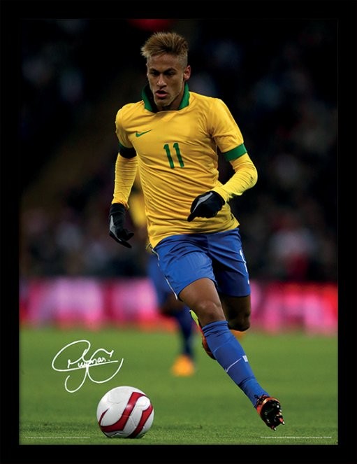 Oprawiony plakat Neymar - Autograph