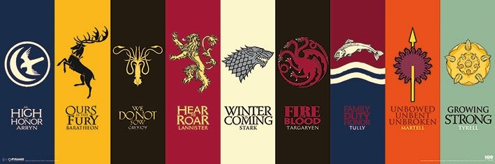 Poster Il Trono di Spade - House Sigils