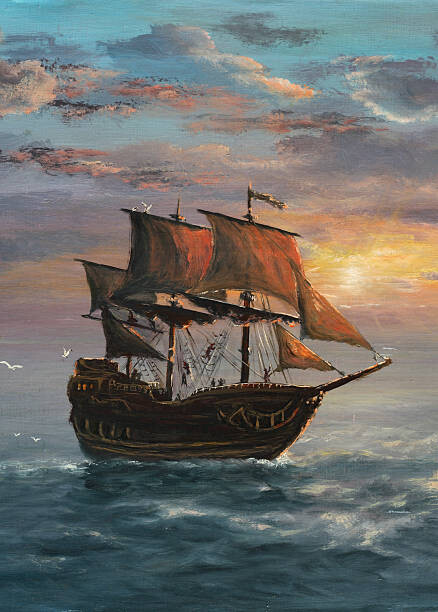 Ilustrace under sail, Pobytov, 30 × 40 cm