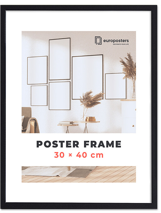 Cornice Portafoto In Legno Fai Da Te | 40x50 Cm Per Poster E Stampe | Profilo Sottile 3 Cm | Kit Completo Con Accessori | Pronta Da Appendere