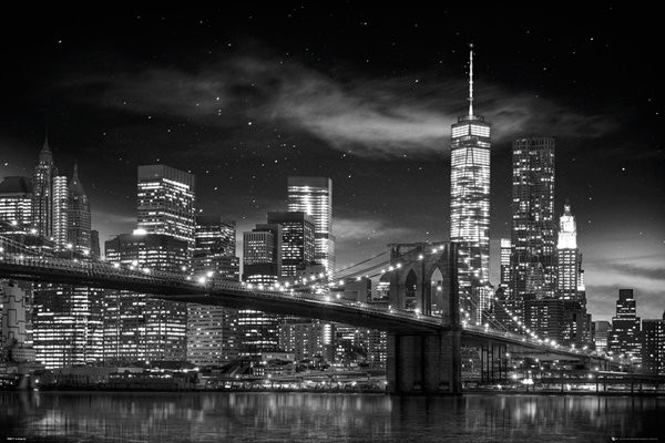 Plakát New York - Freedom Tower (B&W)