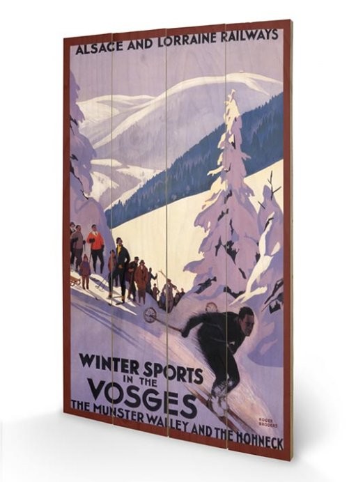 Poster su legno Winter Sports In The Vosges