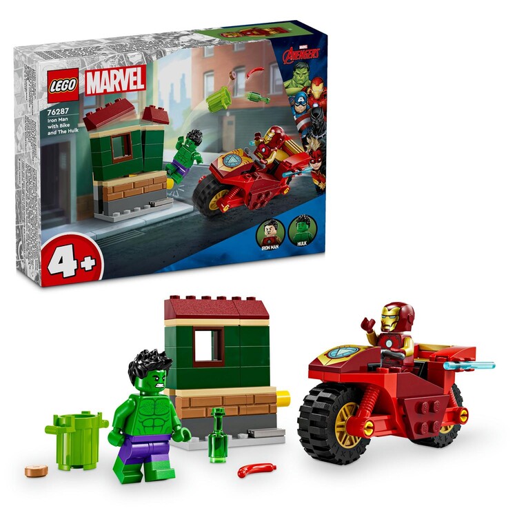 LEGO Marvel - Iron Man with Motorcycle and Hulk 76287