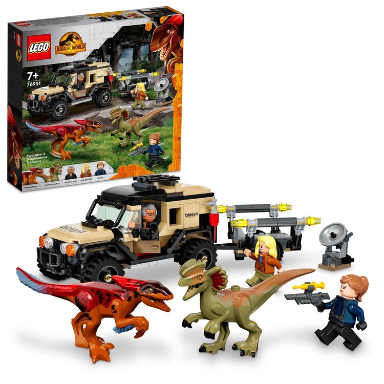 LEGO Jurasic World - Pyroraptor and dilophosaur transport