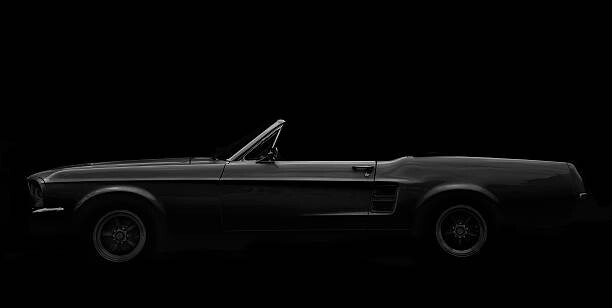 Ilustrace American Classic Car, 1960 Ford Mustang, Bim, 40 × 20 cm