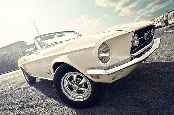 Ilustrace 1968 Ford mustang convertible, Dennis Gerbeckx, 40 × 26.7 cm