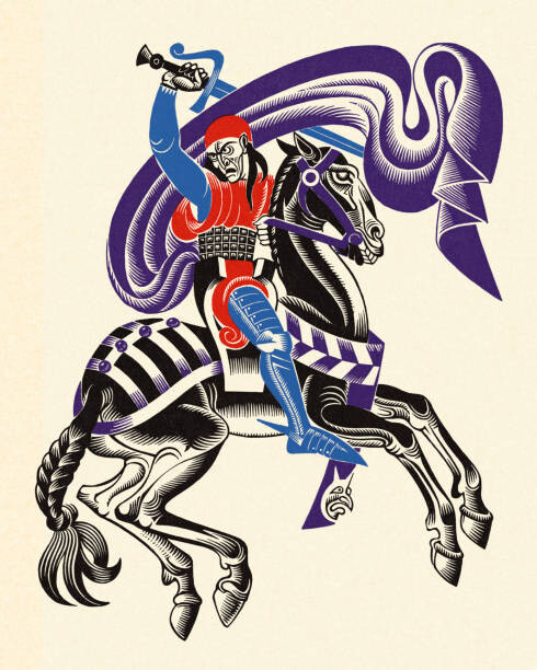 Levně Plakát, Obraz - Knight on a Horse, CSA-Printstock, 30 × 40 cm