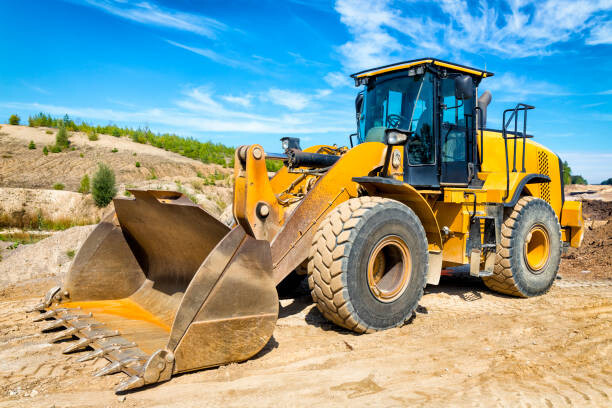 Levně Plakát, Obraz - Yellow earth mover prepares the ground, ewg3D, 40 × 26.7 cm