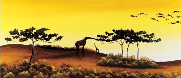 Umělecký tisk Žirafy, Afrika