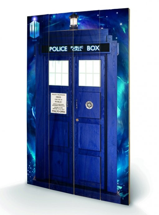 Poster su legno Doctor Who - Tardis
