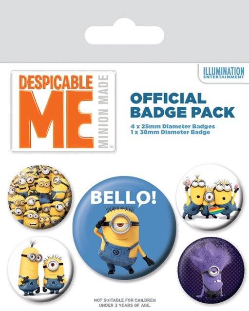 Ansteckerset Minions (Despicable Me) - Variety