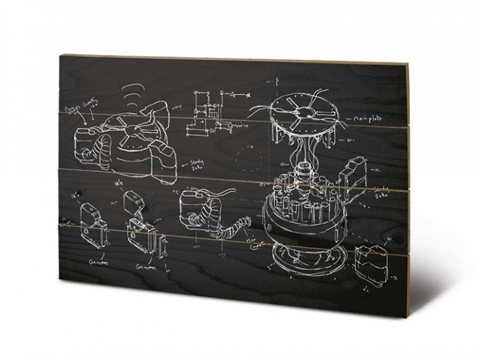 Poster su legno Doctor Who - Chalk Board