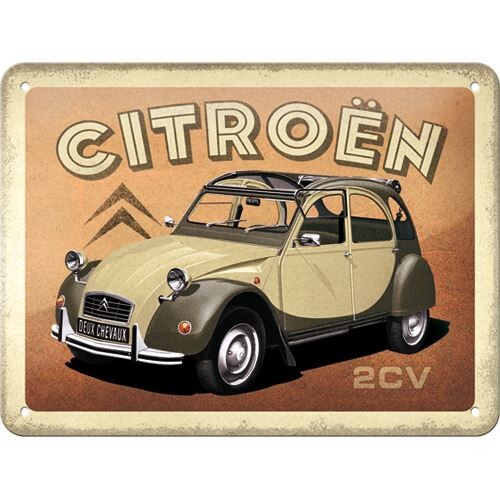 Levně Plechová cedule Citroen - 2CV, 20 x 15 cm
